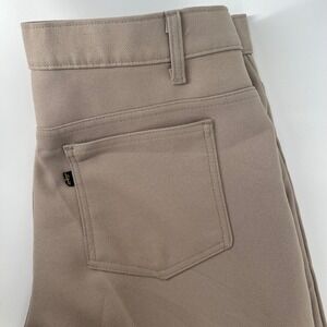 Vintage Levis Sta-Prest Action Slacks Mens 38x32 Tan Beige Polyester USA Made